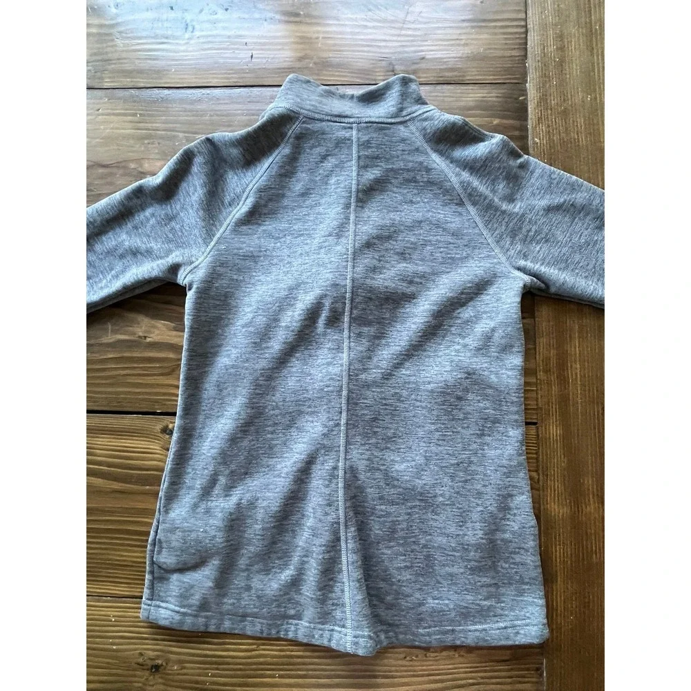 The North Face Womens Grey Heather Full Zip‎ Fleece Jacket Mock Neck Size Medium